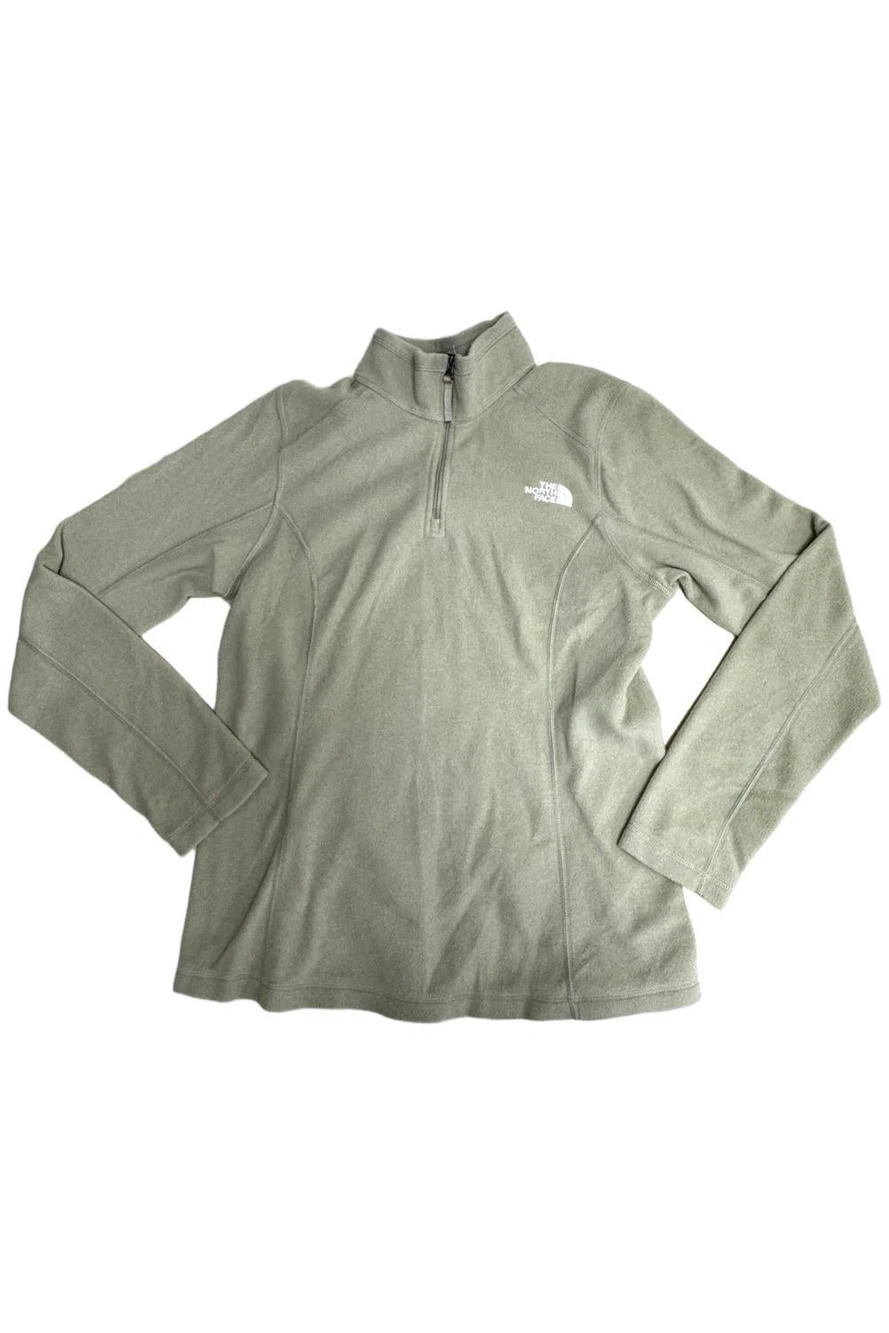 The North Face Women's 100wt Glacier 1/4 Zip Pullover Beige - Regular